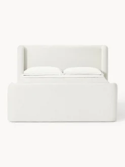 Cama continental en tejido bouclé Perla