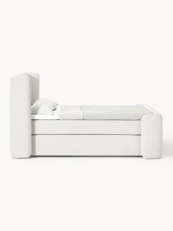Cama continental en tejido bouclé Perla