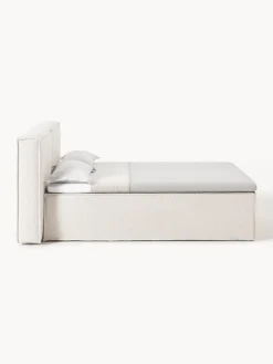 Cama continental en tejido bouclé Lennon