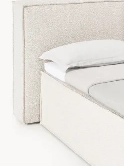 Cama continental en tejido bouclé Lennon