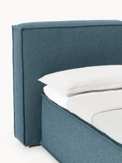 Cama continental en tejido bouclé Lennon