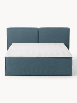 Cama continental en tejido bouclé Lennon
