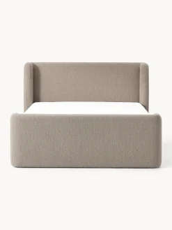 Cama continental en tejido bouclé Perla