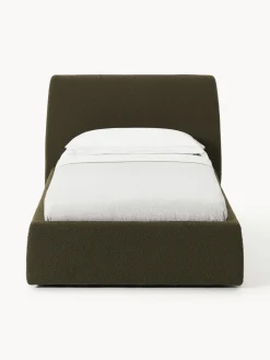 Cama individual en tejido bouclé Cloud