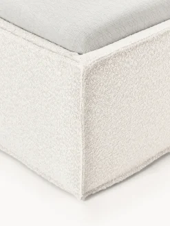 Cama individual tapizada en tejido bouclé con espacio de almacenamiento Dream