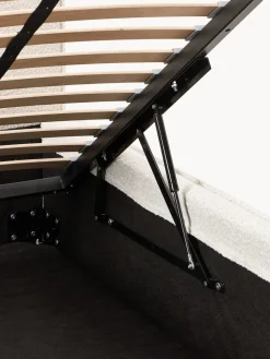 Cama individual tapizada en tejido bouclé con espacio de almacenamiento Dream