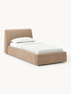 Cama individual tapizada con espacio de almacenamiento Cloud
