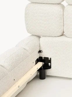 Cama individual tapizada en borreguillo bouclé Tayla