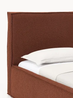 Cama individual tapizada en tejido bouclé con espacio de almacenamiento Dream