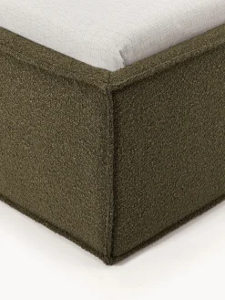 Cama individual tapizada en tejido bouclé Dream