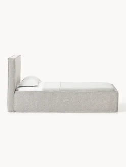 Cama individual tapizada en tejido bouclé con espacio de almacenamiento Dream