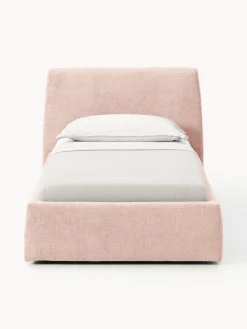 Cama individual tapizada con espacio de almacenamiento Cloud