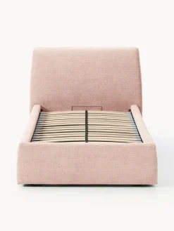 Cama individual tapizada con espacio de almacenamiento Cloud
