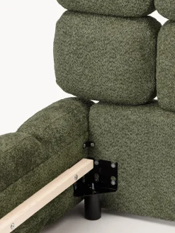 Cama individual tapizada en borreguillo bouclé Tayla