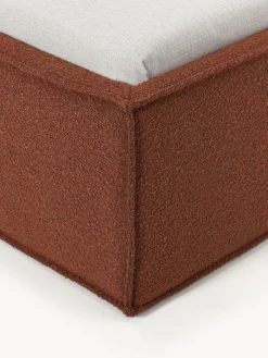 Cama individual tapizada en tejido bouclé Dream