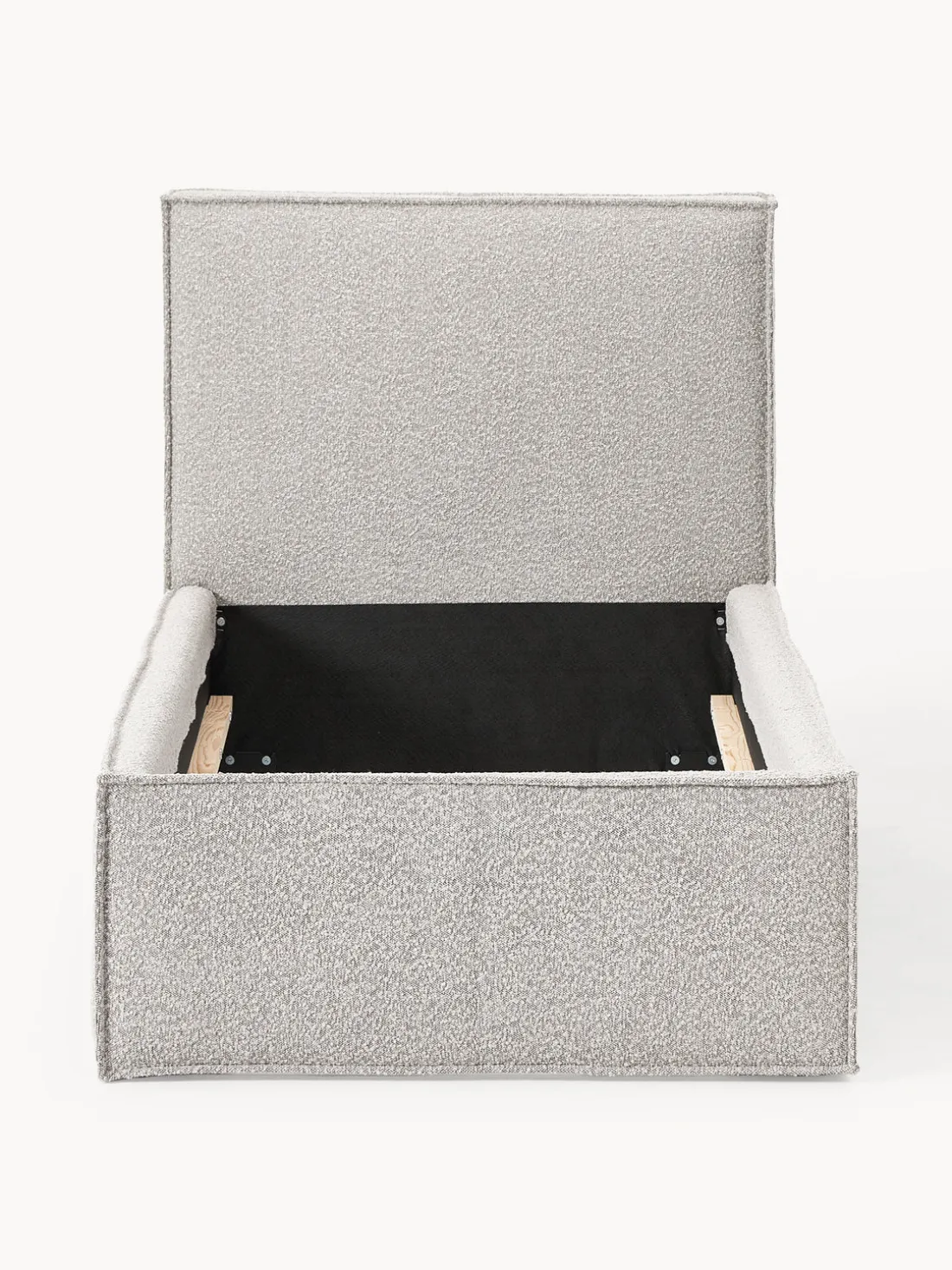 Cama individual tapizada en tejido bouclé Dream