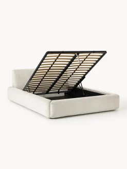 Cama tapizada con espacio de almacenamiento Melva