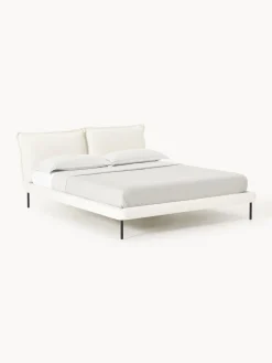 Cama tapizada de borreguillo bouclé Amelia