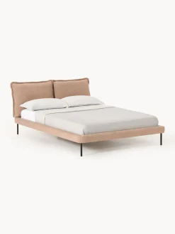Cama tapizada de borreguillo bouclé Amelia