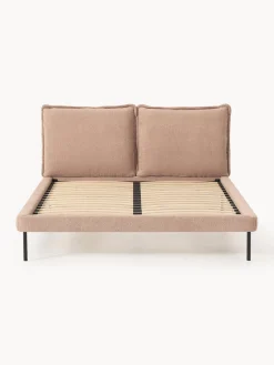 Cama tapizada de borreguillo bouclé Amelia