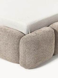 Cama tapizada de borreguillo bouclé Tayla