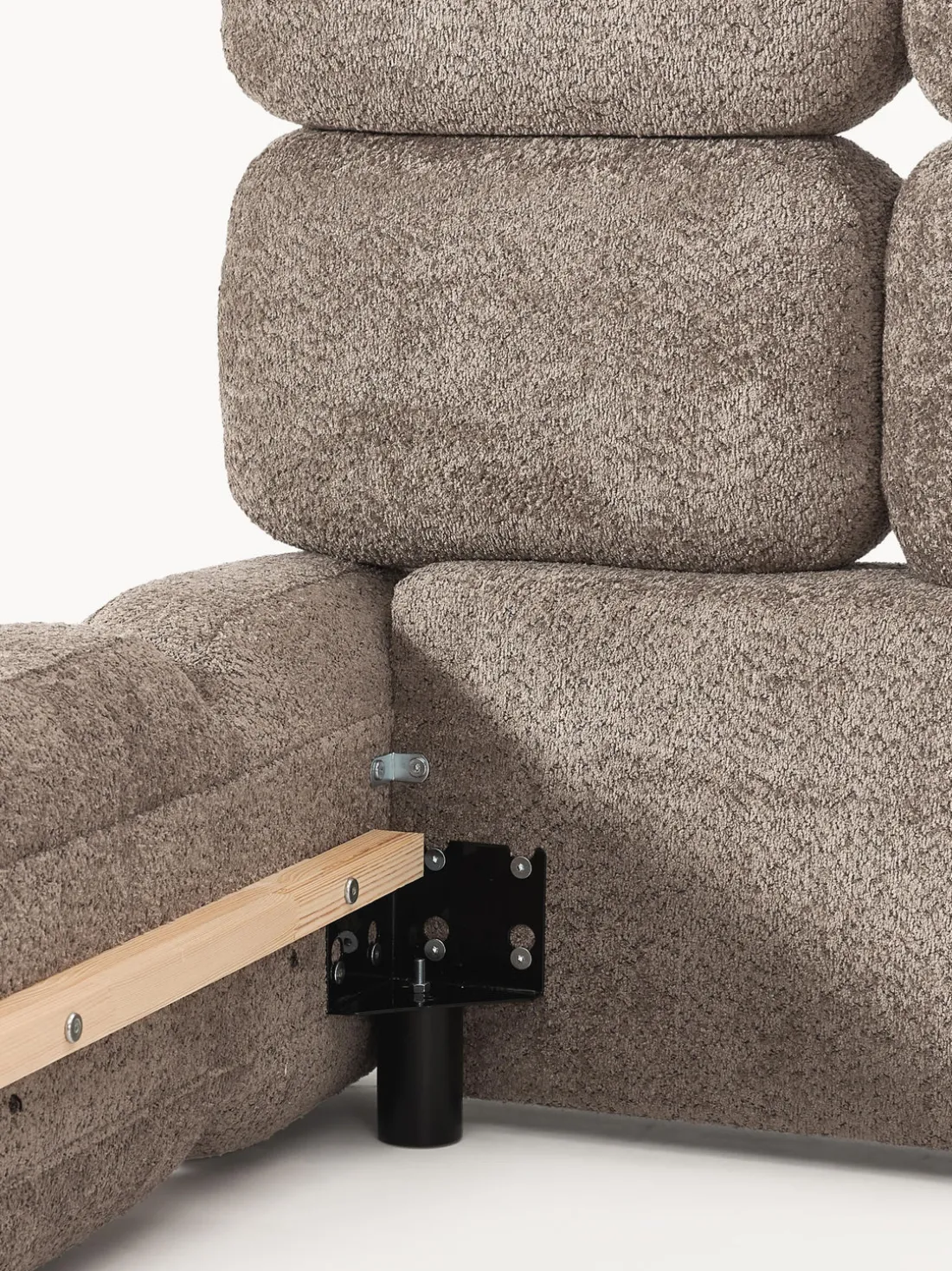 Cama tapizada de borreguillo bouclé Tayla