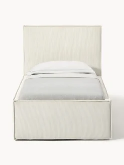 Cama tapizada de pana con espacio de almacenamiento Dream