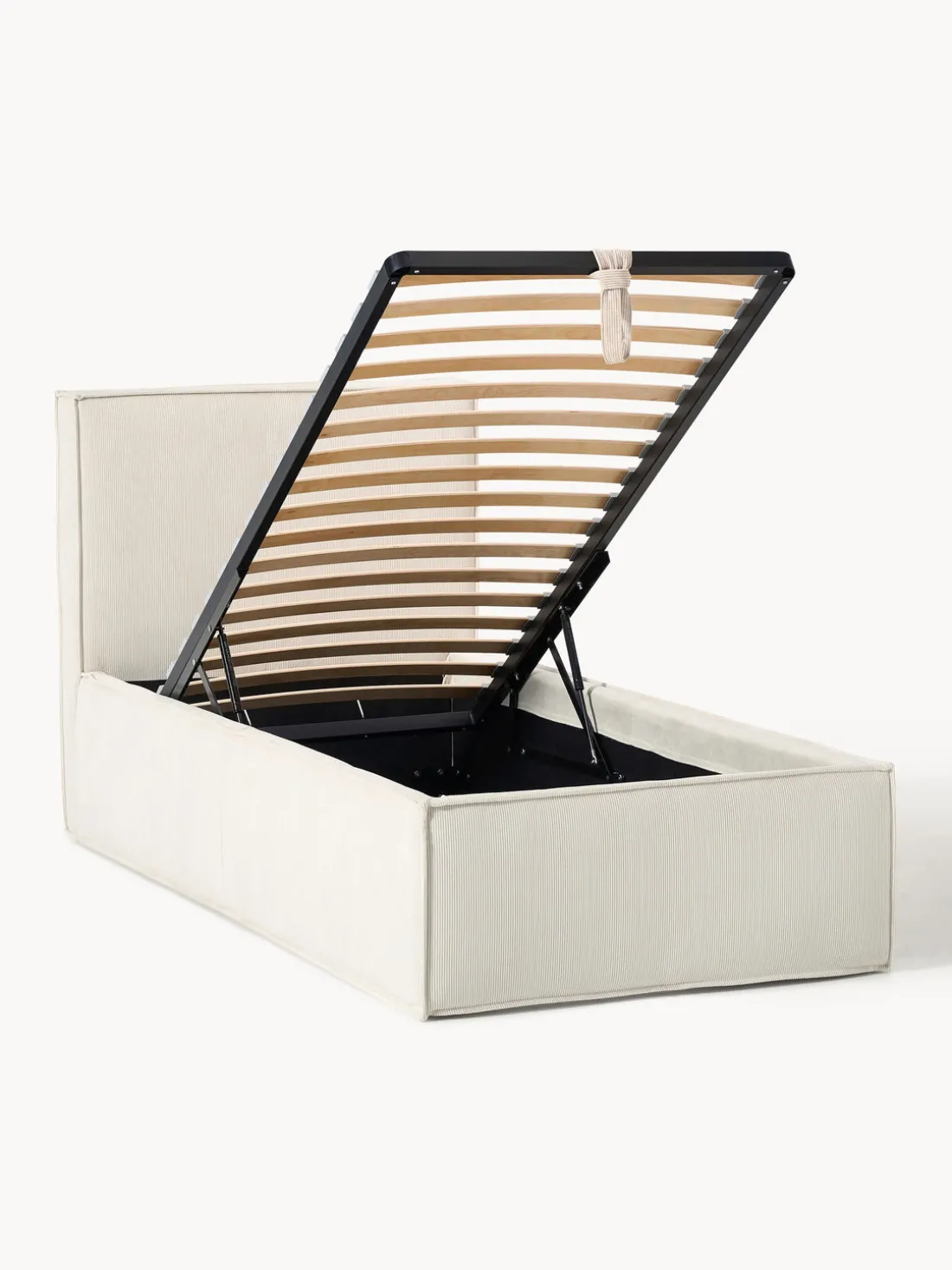 Cama tapizada de pana con espacio de almacenamiento Dream