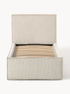 Cama tapizada de pana con espacio de almacenamiento Dream