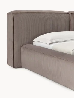 Cama tapizada en pana Lennon