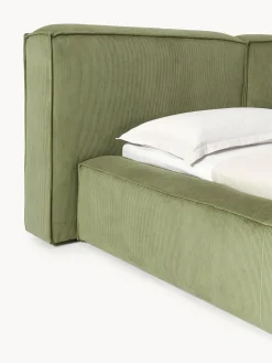 Cama tapizada en pana Lennon