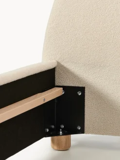 Cama tapizada en tejido bouclé Ebba