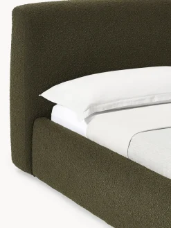 Cama tapizada en tejido bouclé Cloud