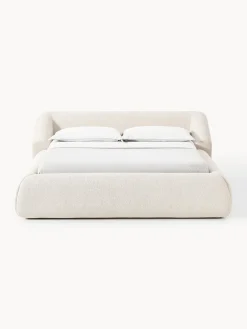 Cama tapizada en tejido bouclé Sofia