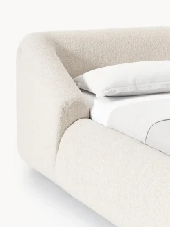 Cama tapizada en tejido bouclé Sofia