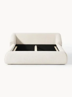 Cama tapizada en tejido bouclé Sofia