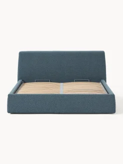 Cama tapizada en tejido bouclé con espacio de almacenaje Cloud