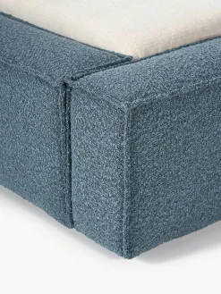 Cama tapizada en tejido bouclé Lennon