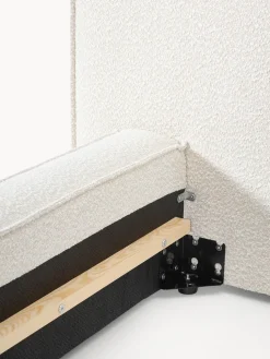 Cama tapizada en tejido bouclé Lennon