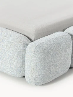 Cama tapizada en tejido bouclé Tayla