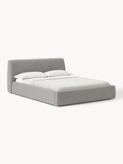 Cama tapizada en tejido bouclé con espacio de almacenaje Cloud
