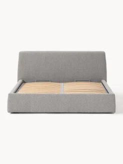 Cama tapizada en tejido bouclé con espacio de almacenaje Cloud