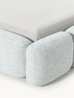 Cama tapizada en tejido bouclé Tayla