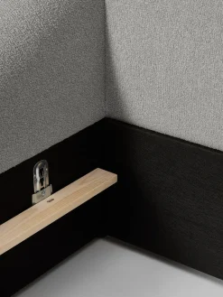 Cama tapizada en tejido bouclé Sofia