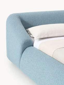 Cama tapizada en tejido bouclé Sofia