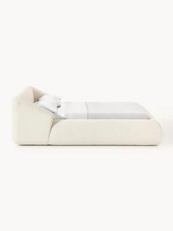 Cama tapizada en tejido bouclé Sofia