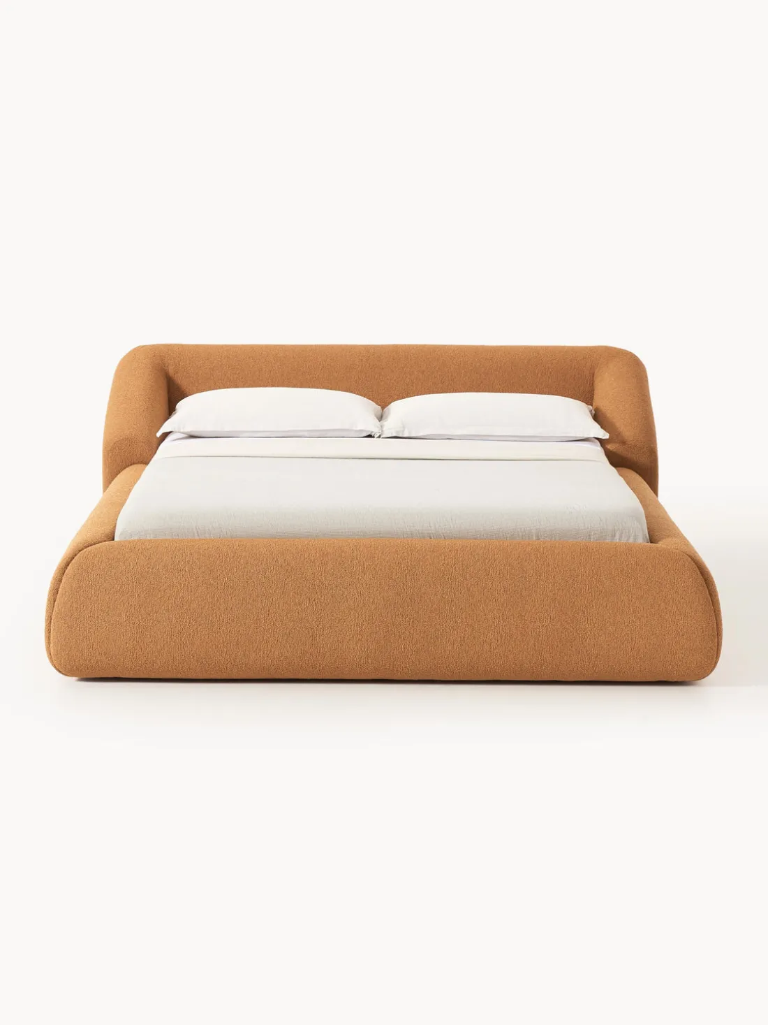 Cama tapizada en tejido bouclé Sofia