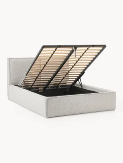 Cama tapizada en tejido bouclé con espacio de almacenamiento Dream