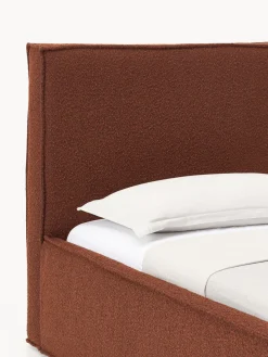 Cama tapizada en tejido bouclé con espacio de almacenamiento Dream