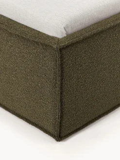 Cama tapizada en tejido bouclé con espacio de almacenamiento Dream